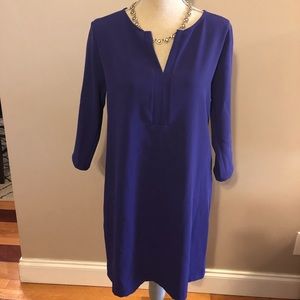 Purple 3/4 sleeve shift dress